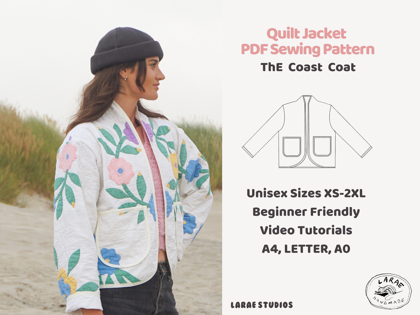 Coast Coat PDF Sewing Pattern & Instruction Booklet - la'rae handmade