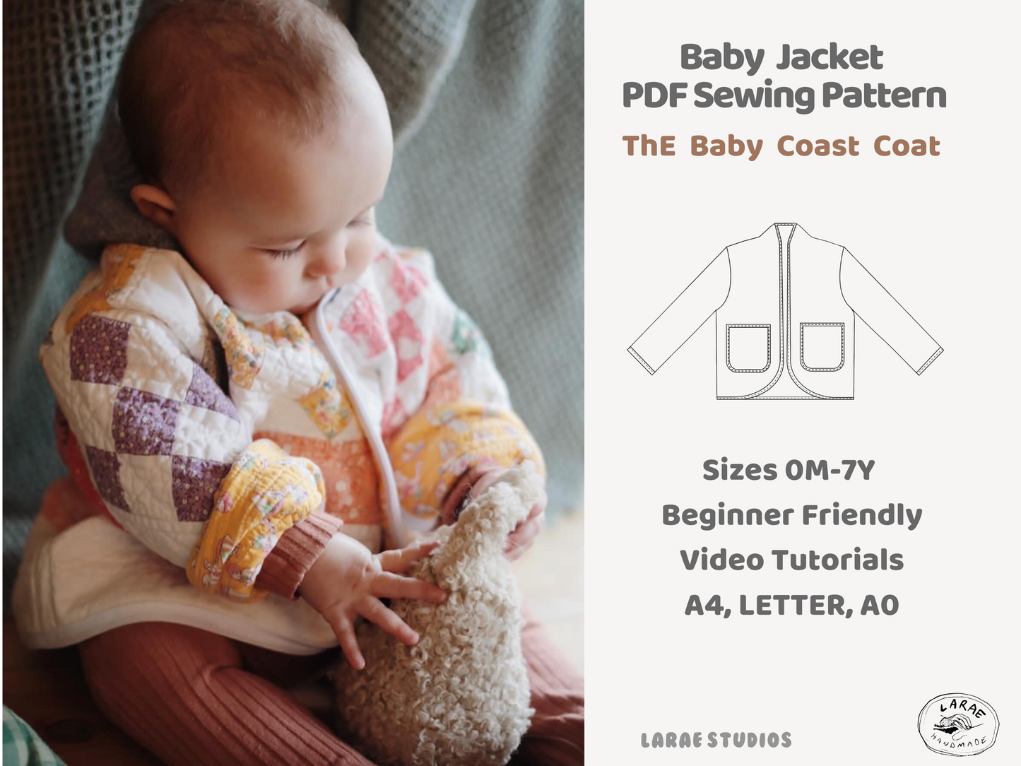 Baby Coast Coat - PDF Sewing Pattern & Instruction Booklet - la'rae handmade
