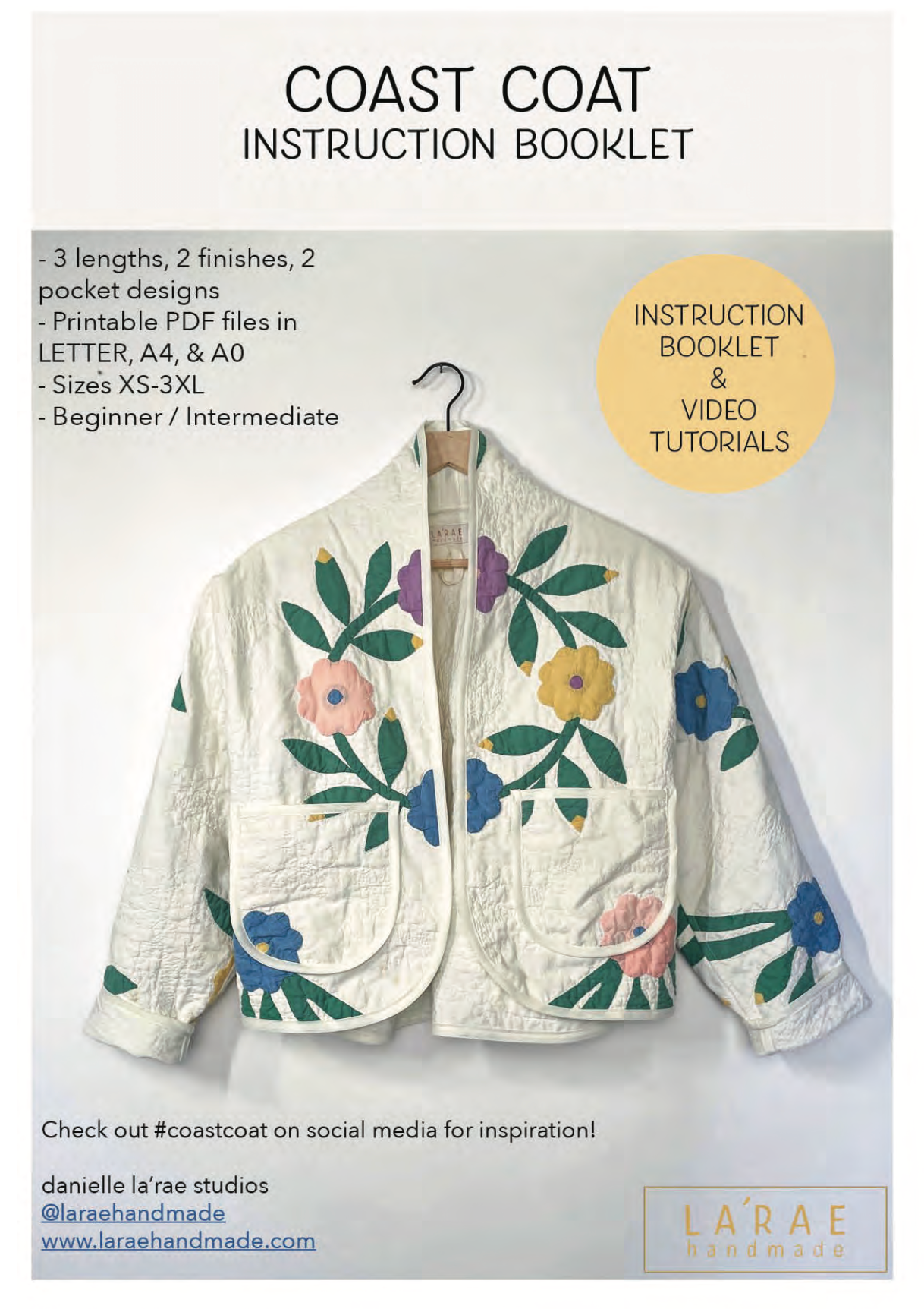 Adult & Baby Coast Coat Sewing Pattern Bundle - la'rae handmade